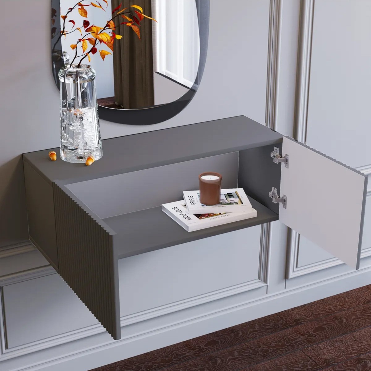 Anthracite Line 80 CM Antrasit Dresuar, MDF