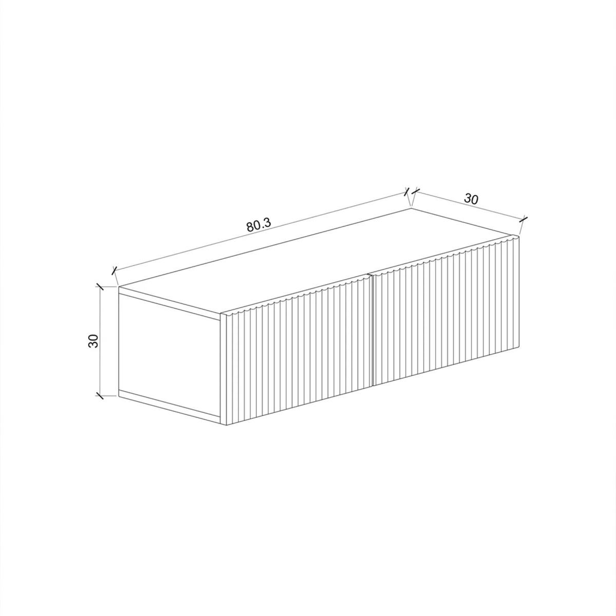 Anthracite Line 80 CM Antrasit Dresuar, MDF