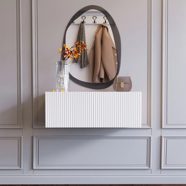 White Line 80 CM Beyaz Dresuar, MDF