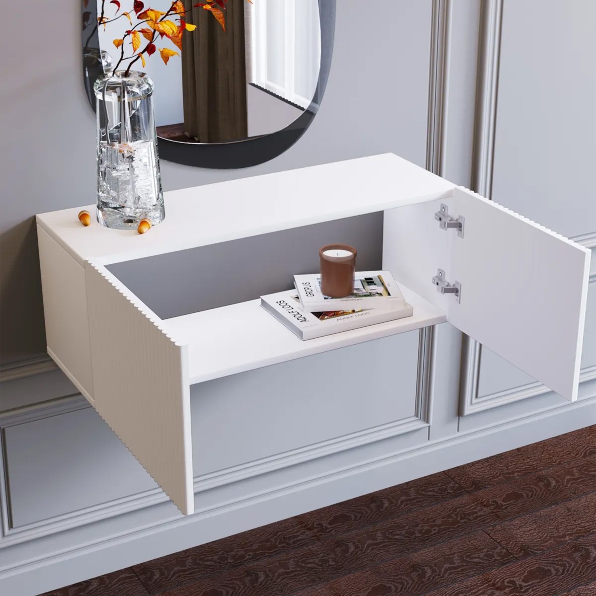 White Line 80 CM Beyaz Dresuar, MDF