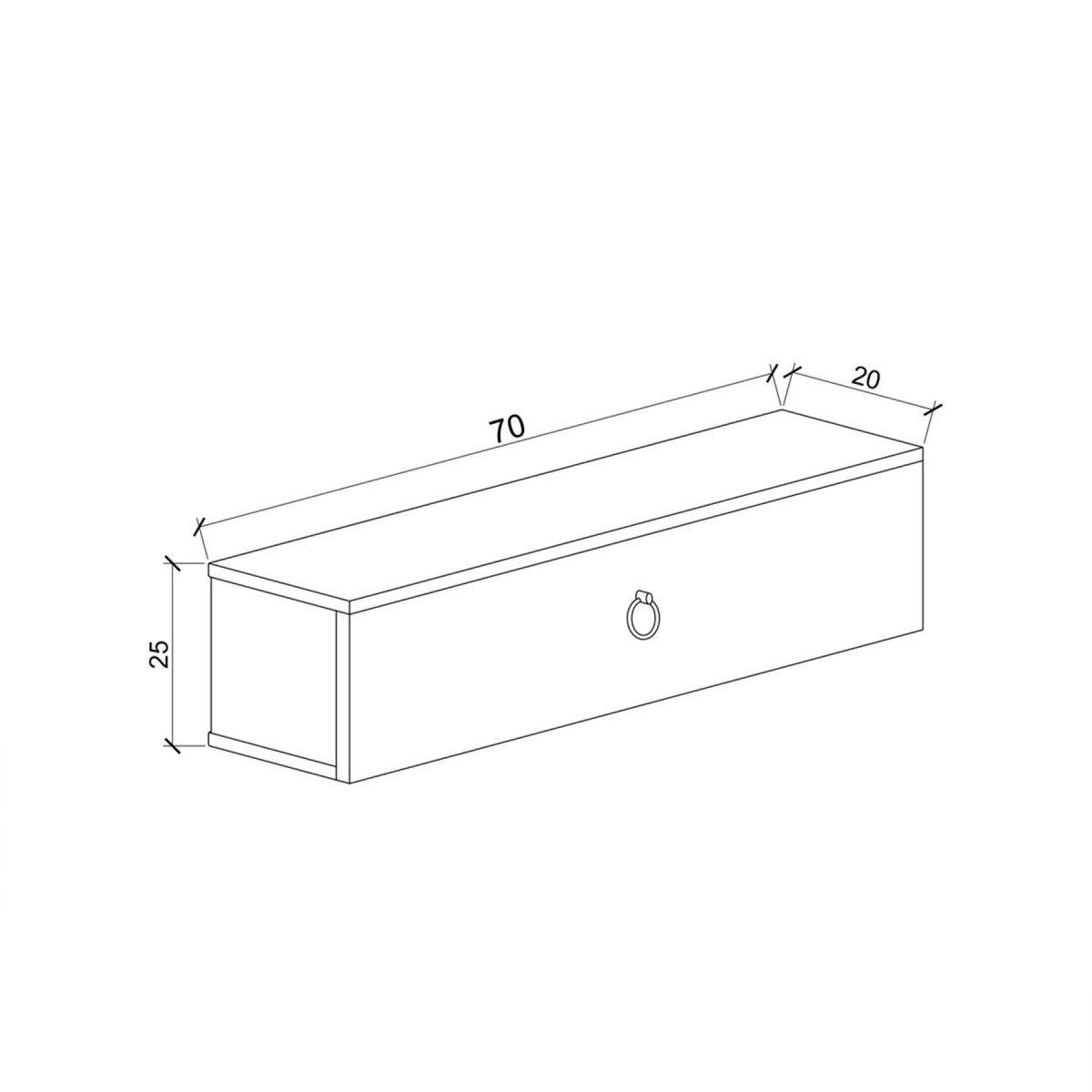Pure Black 80 CM Siyah Dresuar, MDF
