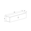 Pure Black 80 CM Siyah Dresuar, MDF