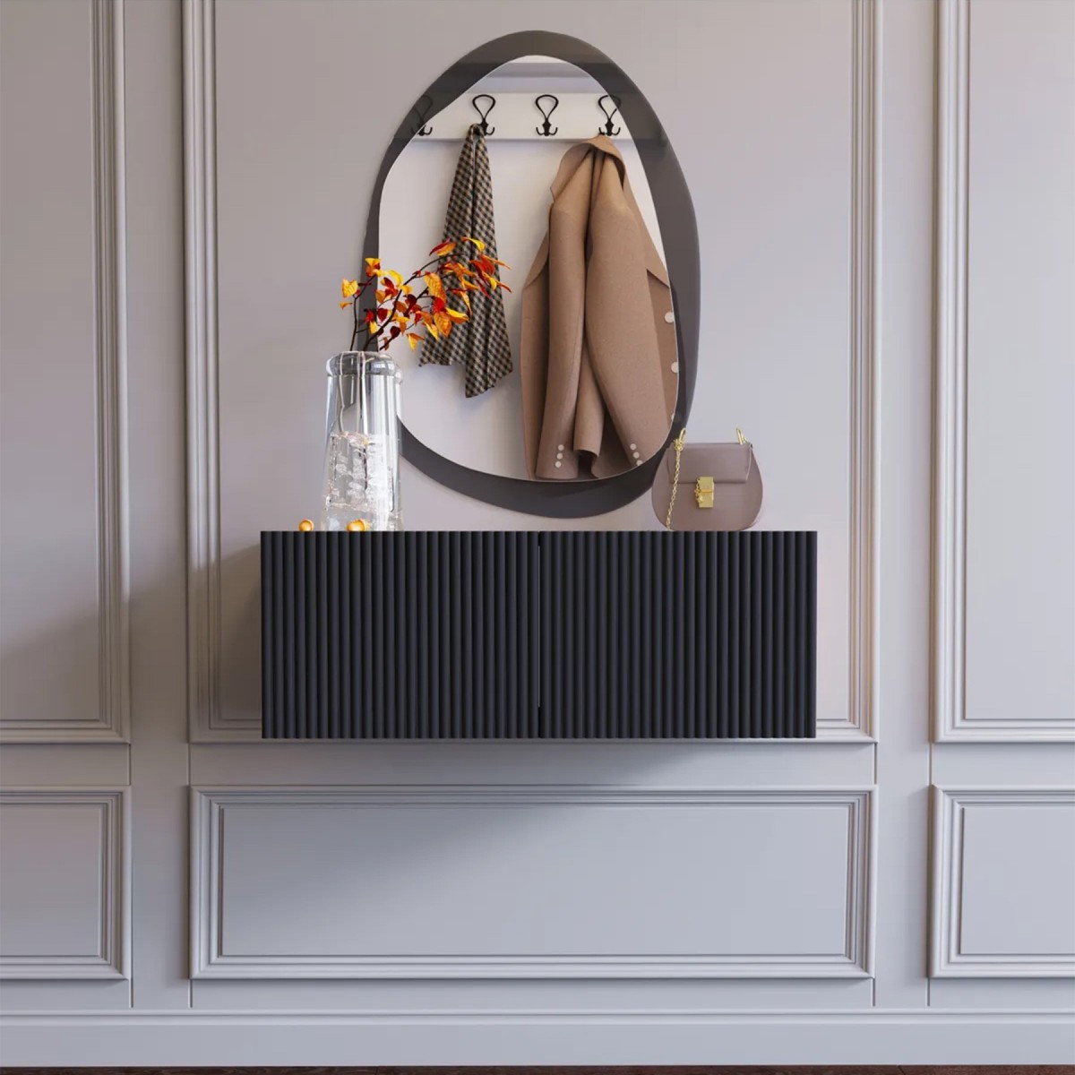 Black Line 80 CM Siyah Dresuar, MDF