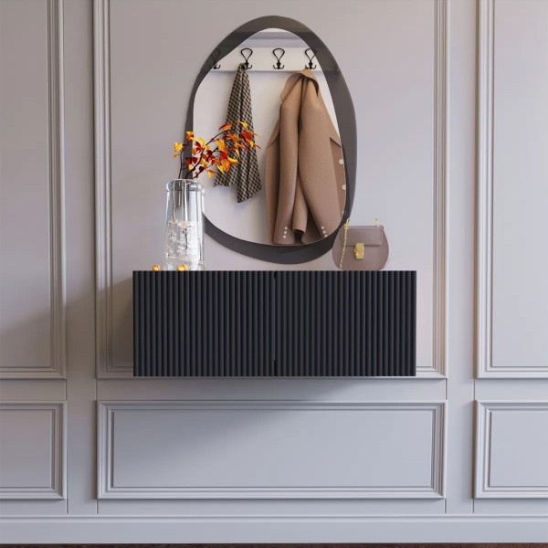 Black Line 80 CM Siyah Dresuar, MDF