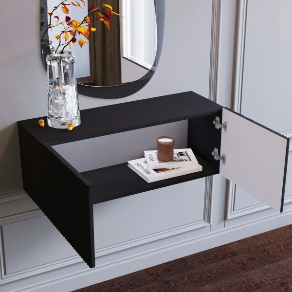 Black Line 80 CM Siyah Dresuar, MDF