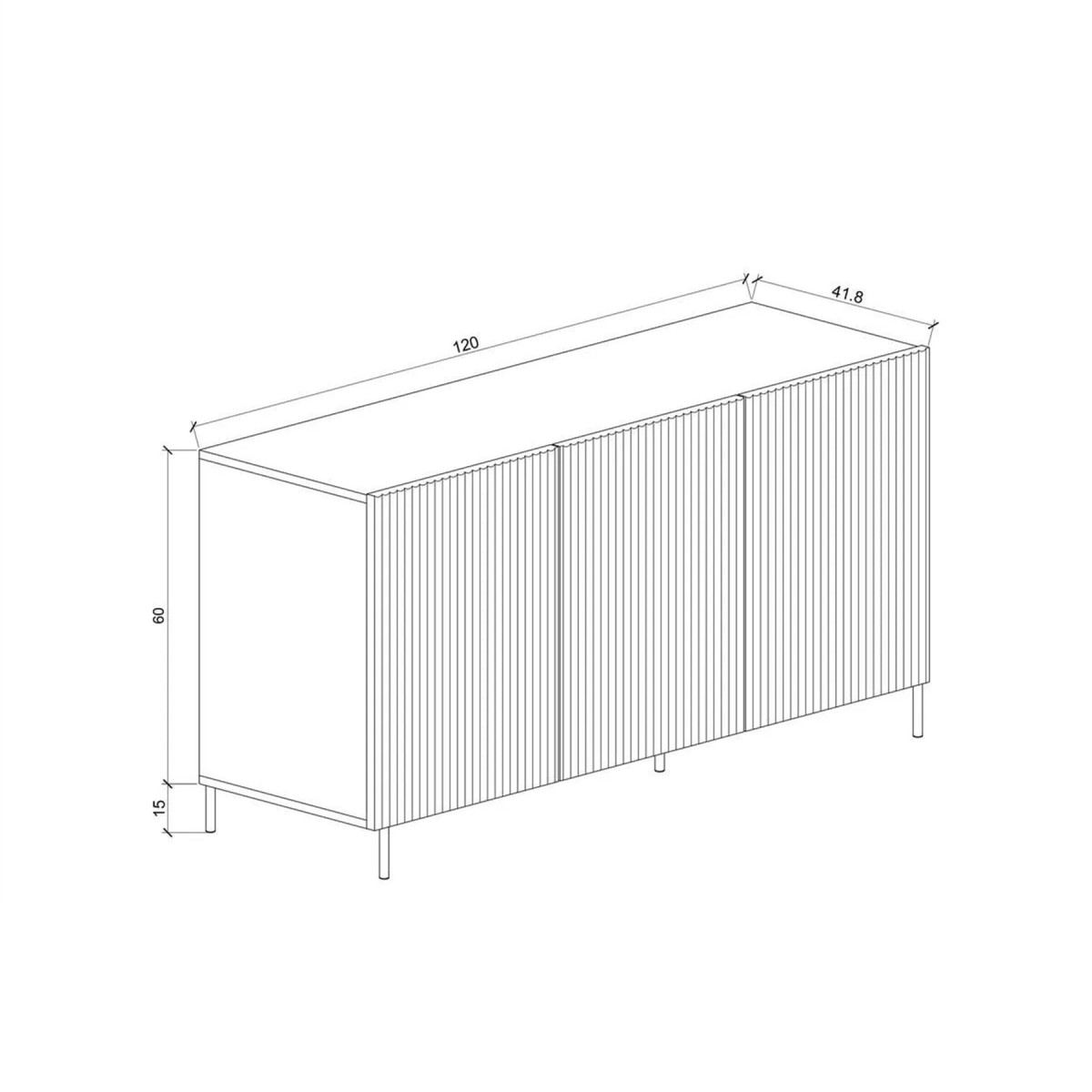 Black Line 120 CM Siyah Konsol, MDF