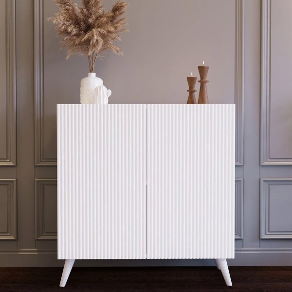 White Line 80 CM Beyaz Konsol, MDF