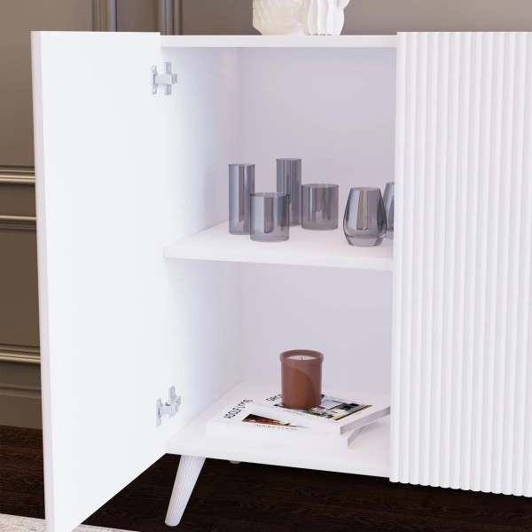 White Line 80 CM Beyaz Konsol, MDF