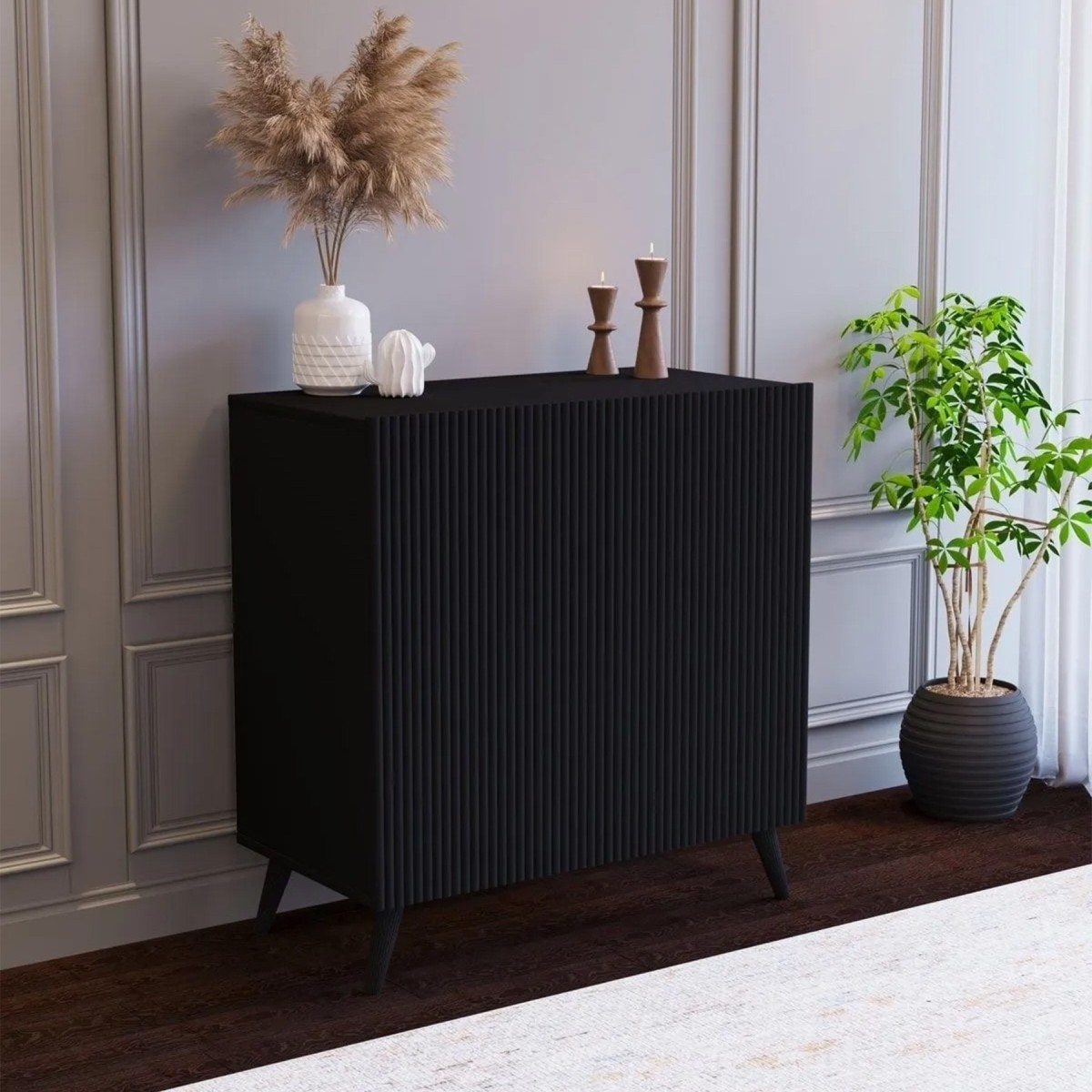 Black Line 80 CM Siyah Konsol, MDF