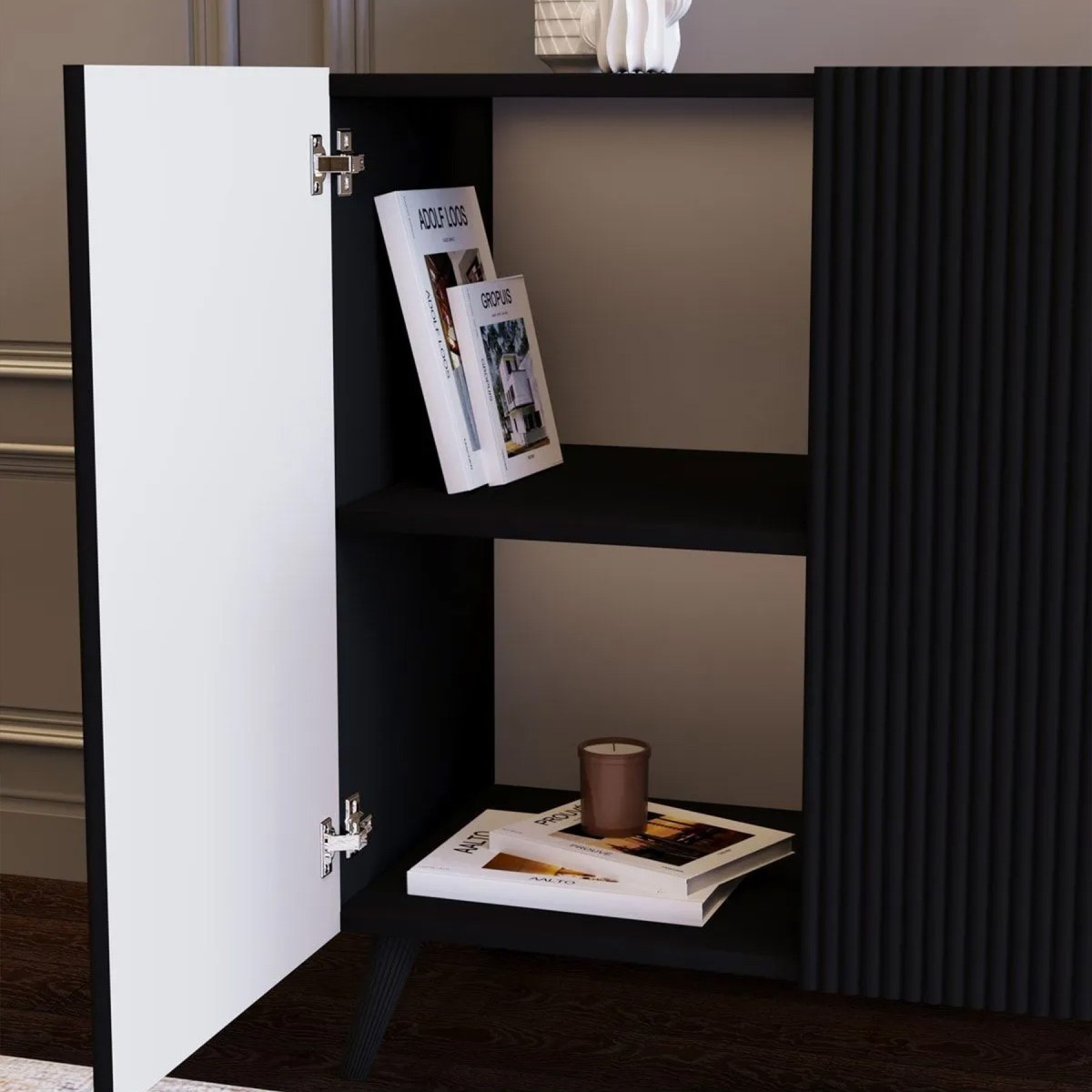 Black Line 80 CM Siyah Konsol, MDF