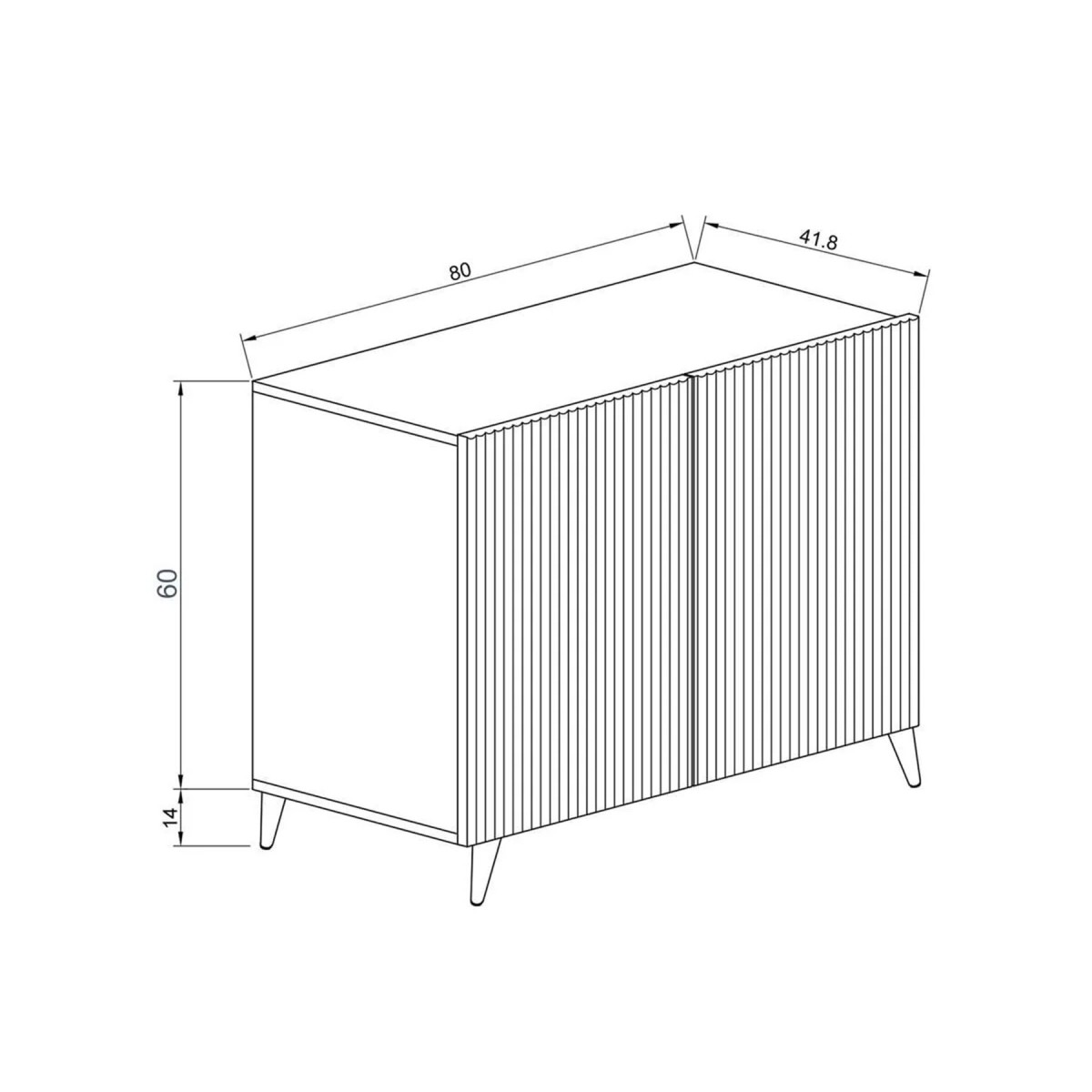 Black Line 80 CM Siyah Konsol, MDF