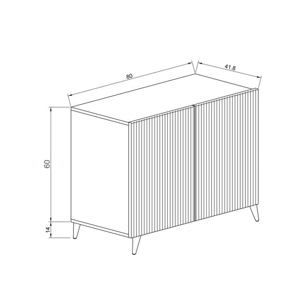 Black Line 80 CM Siyah Konsol, MDF
