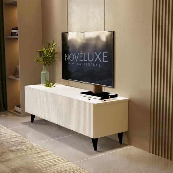 White Line Beyaz TV Ünitesi 120 CM, MDF