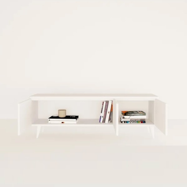 White Line Beyaz TV Ünitesi 120 CM, MDF