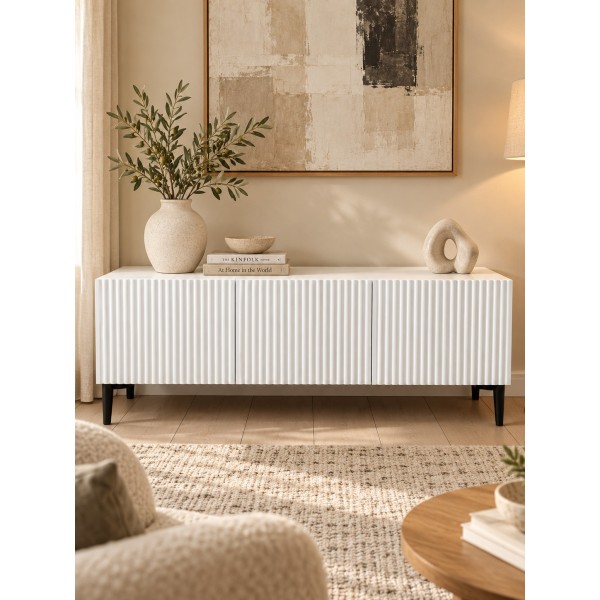 White Line Beyaz TV Ünitesi 120 CM, MDF