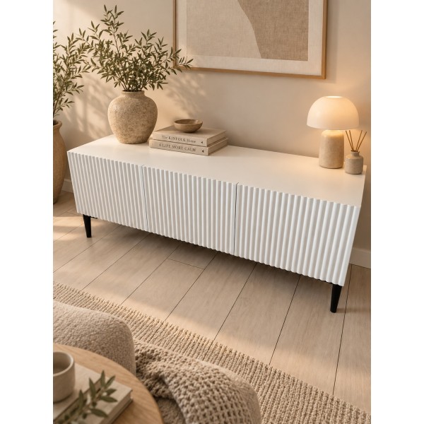 White Line Beyaz TV Ünitesi 120 CM, MDF