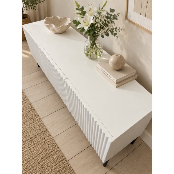 White Line Beyaz TV Ünitesi 120 CM, MDF
