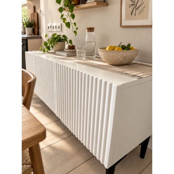 White Line Beyaz TV Ünitesi 120 CM, MDF