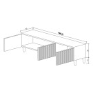 Black Line Siyah TV Ünitesi 120 CM, MDF