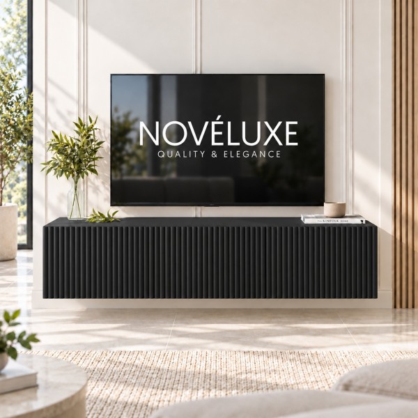 Black Line Siyah TV Ünitesi 120 CM, MDF