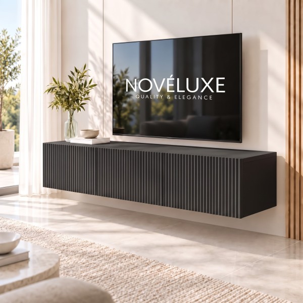 Black Line Siyah TV Ünitesi 120 CM, MDF