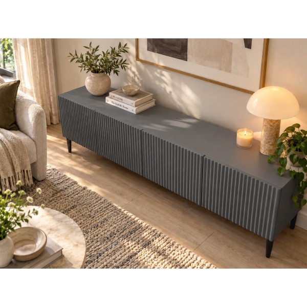 Anthracite Line 160 CM Antrasit TV Ünitesi, MDF