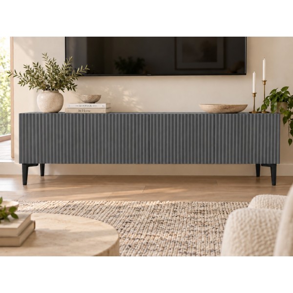 Anthracite Line 160 CM Antrasit TV Ünitesi, MDF