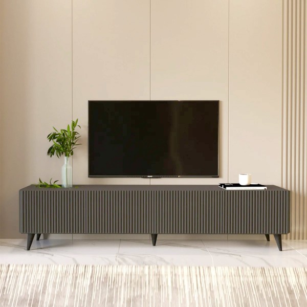 Anthracite Line 160 CM Antrasit TV Ünitesi, MDF