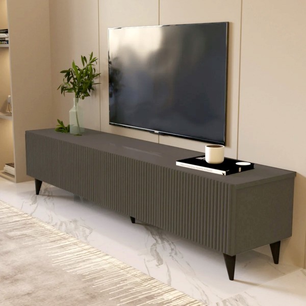 Anthracite Line 160 CM Antrasit TV Ünitesi, MDF