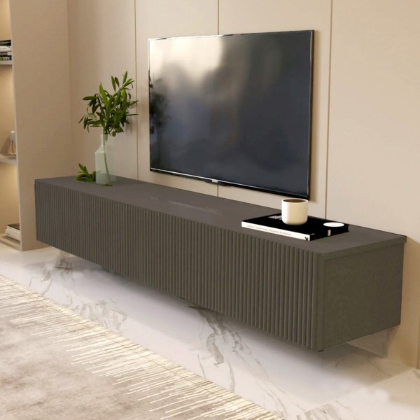 Anthracite Line 160 CM Antrasit TV Ünitesi, MDF