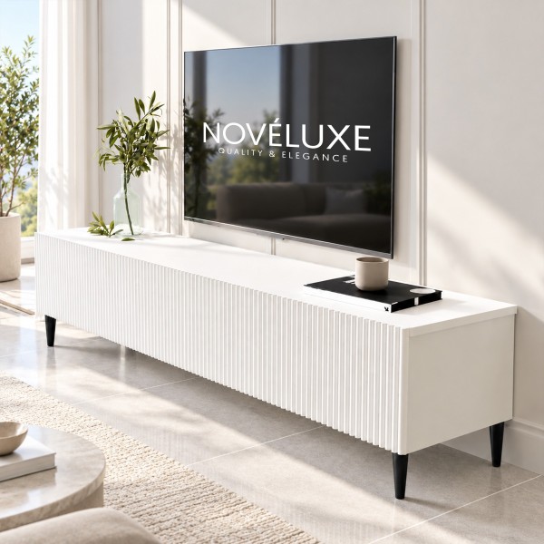 White Line Beyaz TV Ünitesi 160 CM, MDF