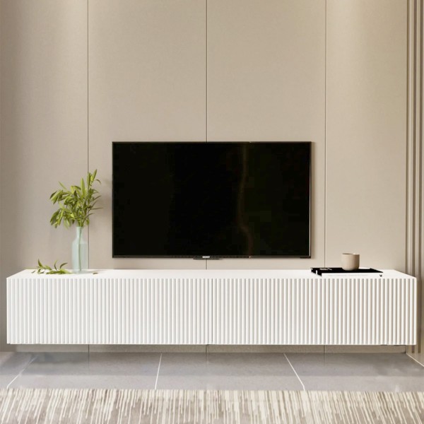 White Line Beyaz TV Ünitesi 160 CM, MDF
