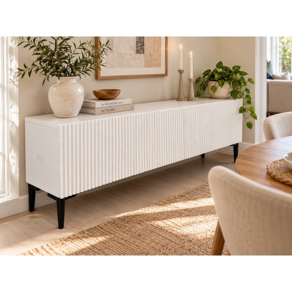 White Line Beyaz TV Ünitesi 160 CM, MDF