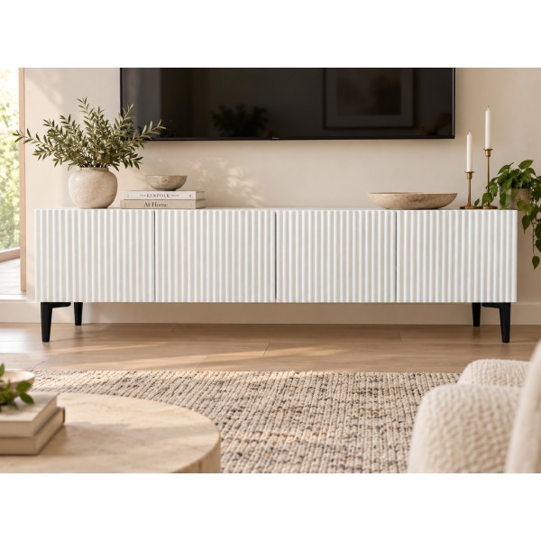White Line Beyaz TV Ünitesi 160 CM, MDF