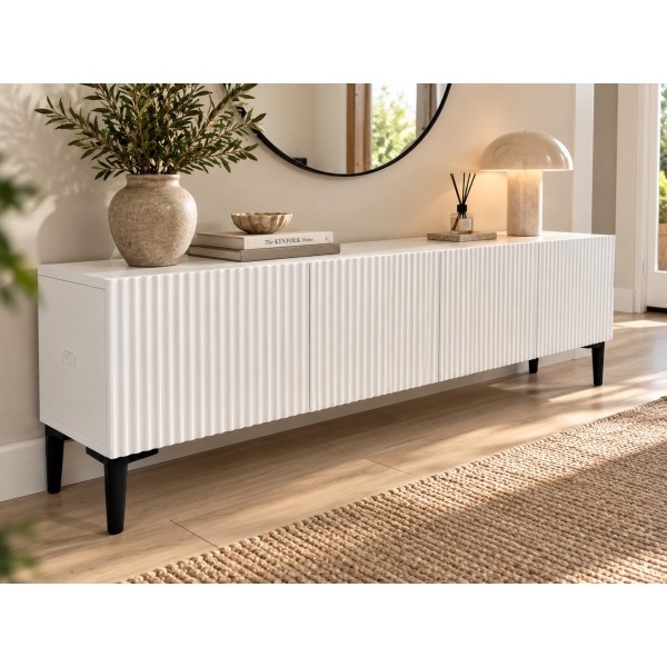 White Line Beyaz TV Ünitesi 160 CM, MDF