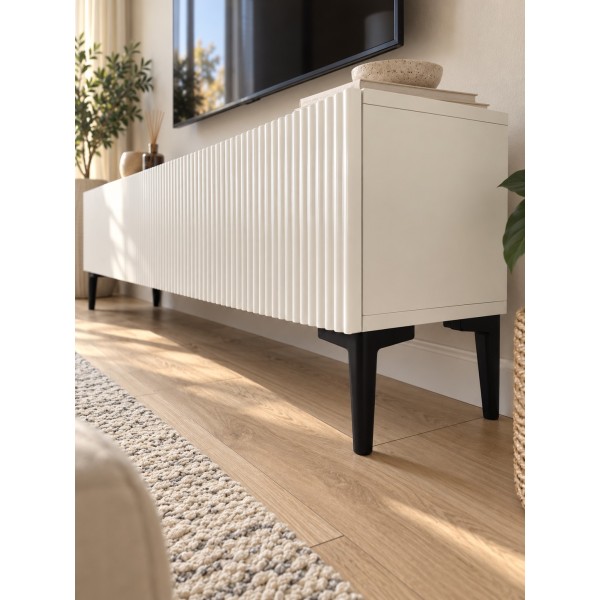White Line Beyaz TV Ünitesi 160 CM, MDF