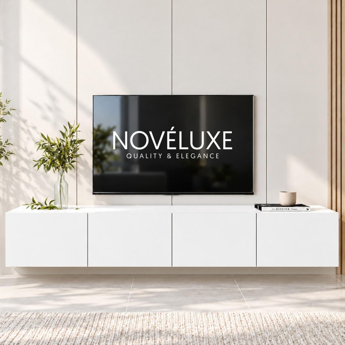 Pure White Beyaz TV Ünitesi 160 CM, MDF
