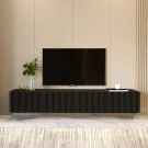 Black Line Siyah TV Ünitesi 160 CM, MDF