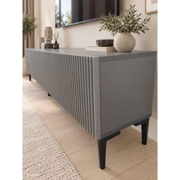 Anthracite Line 200 CM Antrasit TV Ünitesi, MDF