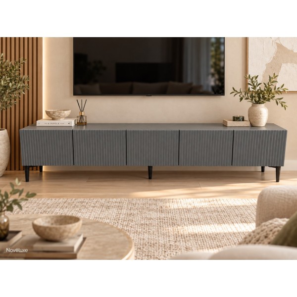 Anthracite Line 200 CM Antrasit TV Ünitesi, MDF