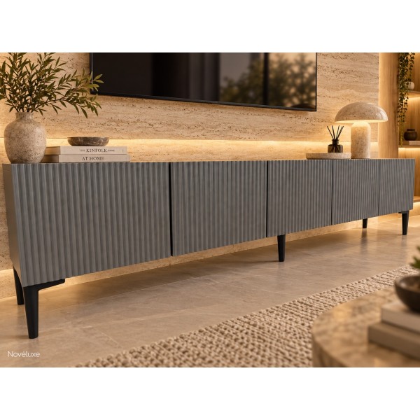 Anthracite Line 200 CM Antrasit TV Ünitesi, MDF