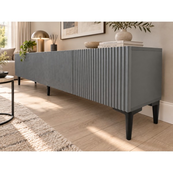 Anthracite Line 200 CM Antrasit TV Ünitesi, MDF