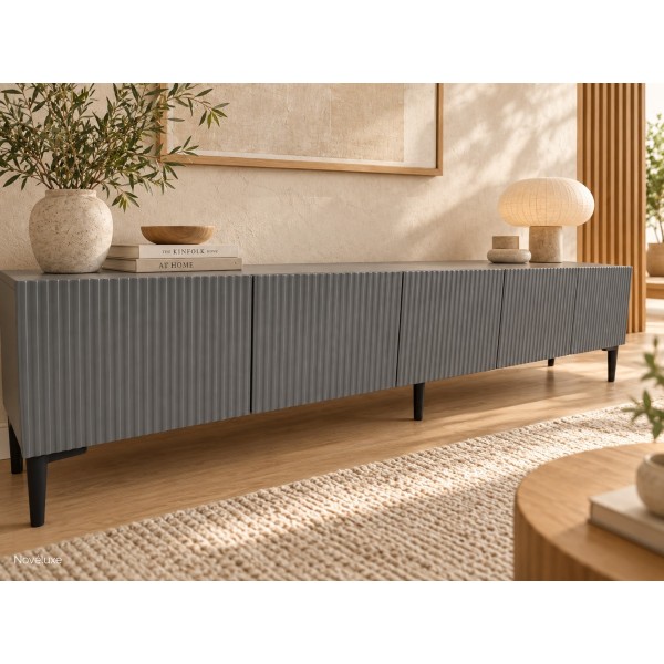 Anthracite Line 200 CM Antrasit TV Ünitesi, MDF