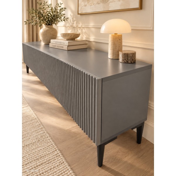 Anthracite Line 200 CM Antrasit TV Ünitesi, MDF