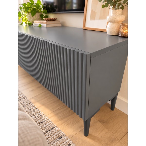 Anthracite Line 200 CM Antrasit TV Ünitesi, MDF