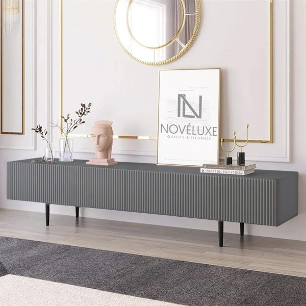 Anthracite Line 200 CM Antrasit TV Ünitesi, MDF