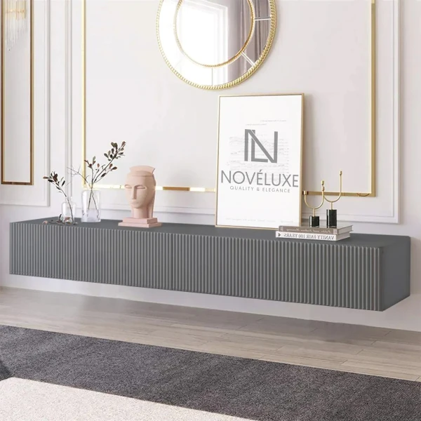 Anthracite Line 200 CM Antrasit TV Ünitesi, MDF