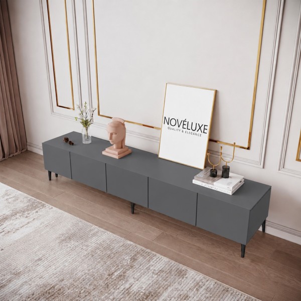 Pure Anthracite 200 CM Antrasit TV Ünitesi, MDF