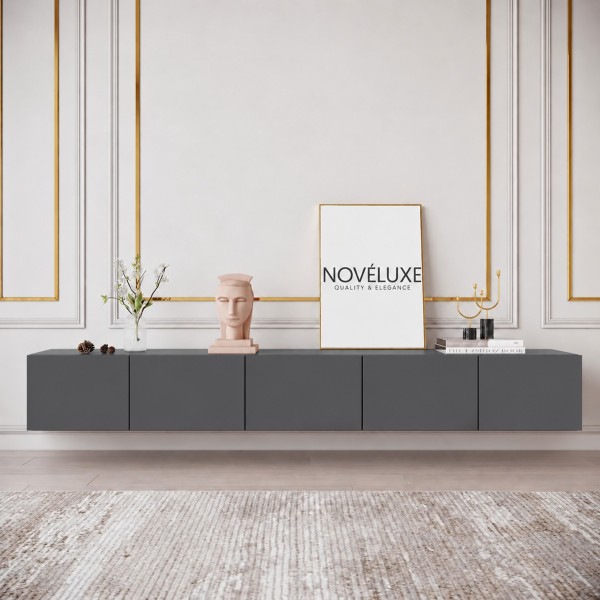 Pure Anthracite 200 CM Antrasit TV Ünitesi, MDF