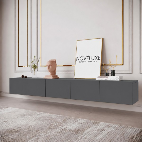 Pure Anthracite 200 CM Antrasit TV Ünitesi, MDF